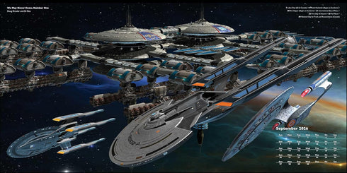 STAR TREK SHIPS OF THE LINE 2026 WALL CALENDAR